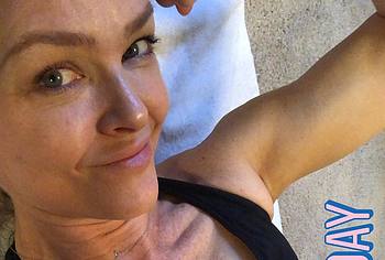 Dina Meyer bikini top