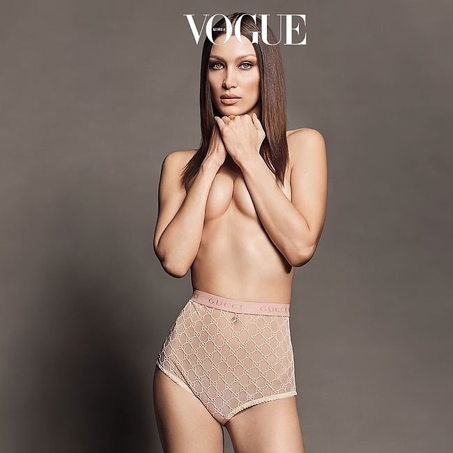 Bella Hadid nude topless