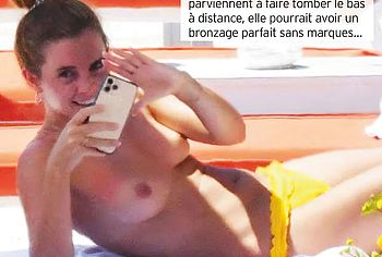 Emma Watson naked topless