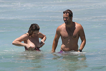 Abbie Chatfield nude on a beach