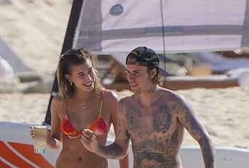 Hailey Bieber topless shots