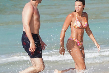 Sofia Richie wet bikini shots