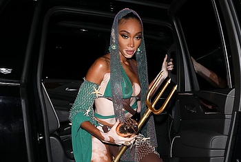Winnie Harlow upskirt