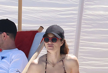 Jessica Biel sunbathing
