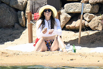 Jessica Biel on a beach