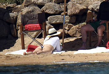 Jessica Biel sunbathing
