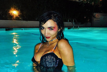 Rowan Blanchard wet lingerie
