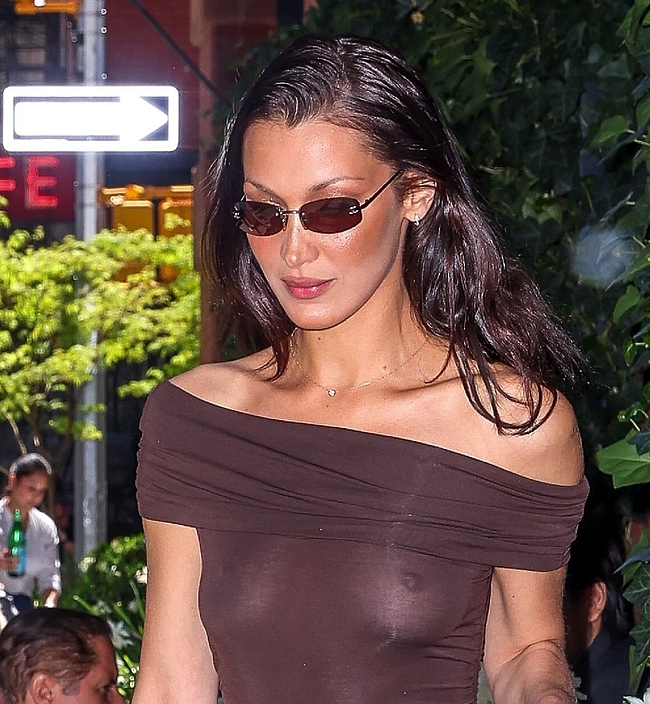 Bella Hadid bare tits