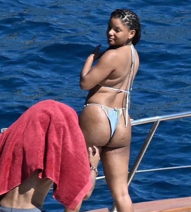 Halle Bailey ass bikini