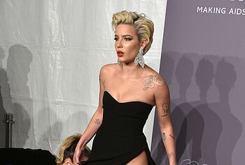 Halsey upskirt and topless pics