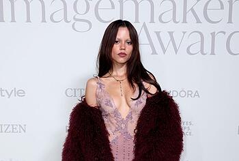 Jenna Ortega in see through dress